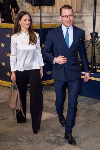 La princesse Sofia et le prince Daniel de Suède à Stockholm, le 11 avril 2018