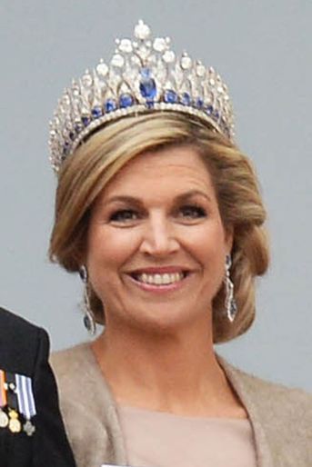 Le diadème de la reine Maxima des Pays-Bas à Oslo le 9 mai 2017
