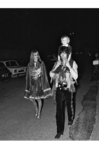 Keith et Anita en 1971 lors du mariage de Mick Jagger et Bianca Moreno à Saint-Tropez.