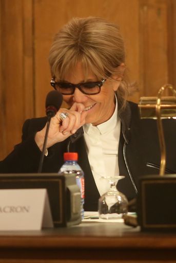 Brigitte Macron jeudi soir lors de la remise des Prix de la «Fondation Stéphane Bern pour l’Histoire et le Patrimoine», à l’Institut de France.