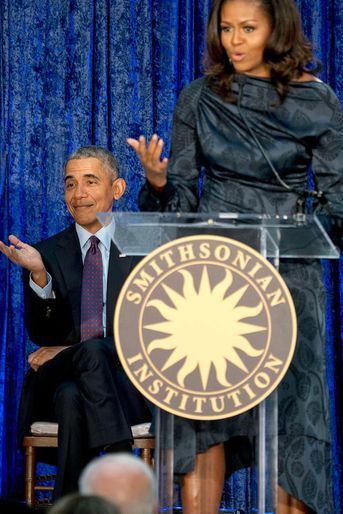 Barack et Michelle Obama à Washington, le 12 février 2018.