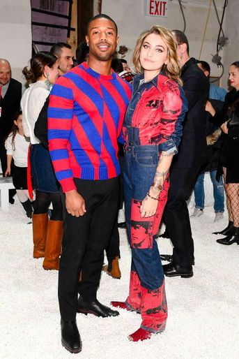 Paris Jackson et Michael B. Jordan au défilé Calvin Klein