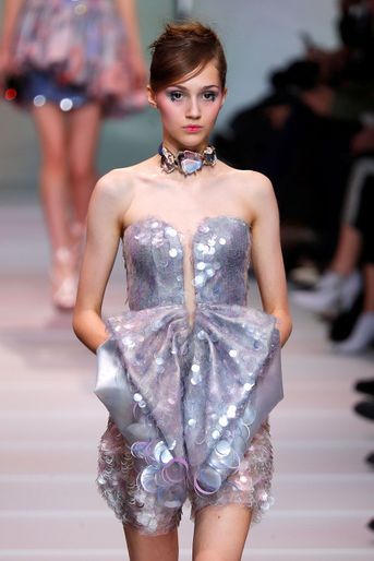 Le défilé Haute Couture de Giorgio Armani Privé, présenté à Paris le 23 janvier 2018.