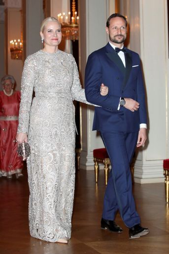 La princesse Mette-Marit et le prince Haakon de Norvège à Oslo, le 1er février 2018