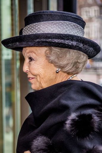 L&#039;ex-reine Beatrix des Pays-Bas à Utrecht, le 22 janvier 2018