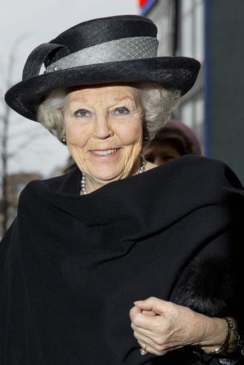 Le chapeau de l&#039;ex-reine Beatrix des Pays-Bas à Utrecht, le 22 janvier 2018