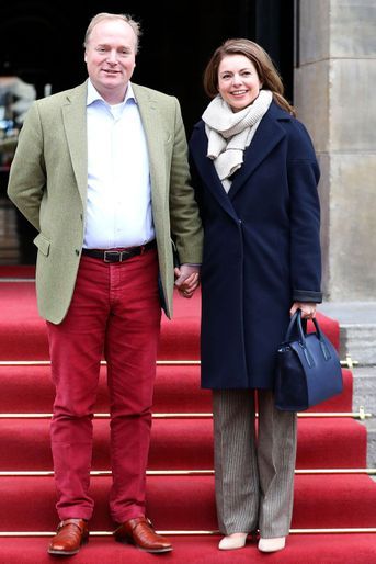 Le prince Carlos de Bourbon-Parme et la princesse Annemarie à Amsterdam, le 4 février 2018