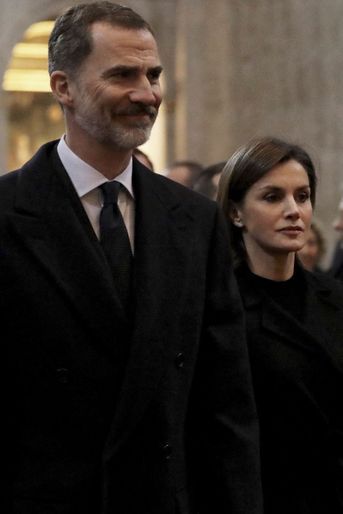 Le roi Felipe VI et la reine Letizia d'Espagne à Madrid, le 3 avril 2018