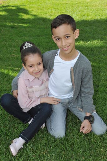 La princesse Lalla Khadija du Maroc avec son frère le prince Moulay El Hassan, le 28 février 2013