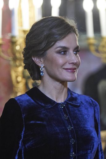 La reine Letizia d'Espagne à Madrid, le 6 janvier 2018