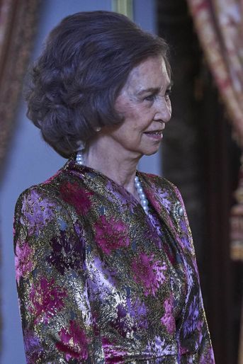 L'ancienne reine Sofia d'Espagne à Madrid, le 6 janvier 2018