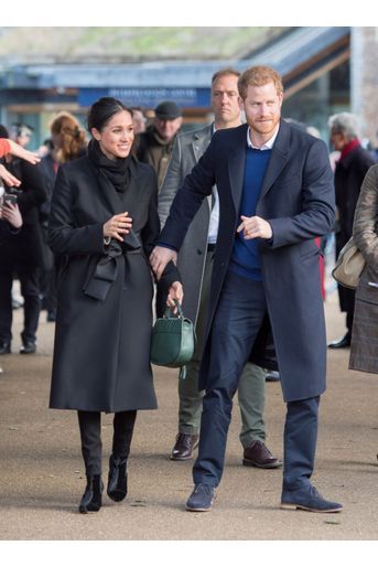 Le prince Harry et sa fiancée Meghan Markle à Cardiff au Pays de Galles, le 18 janvier 2018