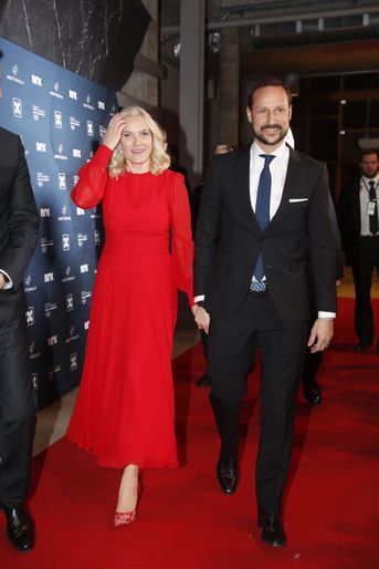 La princesse Mette-Marit et le prince Haakon de Norvège au Gala des sports à Hamar, le 6 janvier 2018