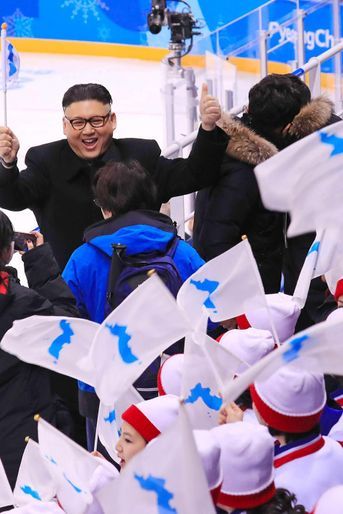 Le sosie de Kim Jong-un lors des Jeux Olympiques de Pyeongchang, le 14 février 2018.
