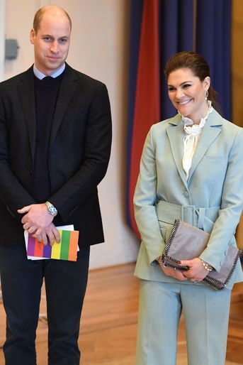 Le prince William et la princesse Victoria de Suède à Stockholm, le 31 janvier 2018
