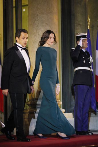 Nicolas Sarkozy et Carla Bruni à l’Élysée le 2 mars 2010
