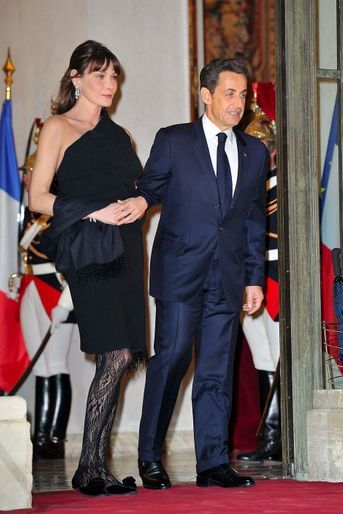Nicolas Sarkozy et Carla Bruni à l’Élysée le 2 mars 2011