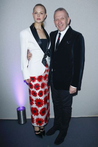  Anne Sophie Monrad et Jean Paul Gaultier au Diner de la Mode le 25 janvier 2018