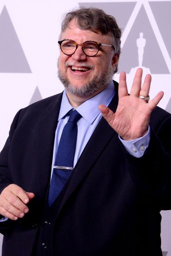 Guillermo del Toro au déjeuner des nommés aux Oscars, le 5 février 2018