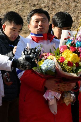 Les hockeyeuses nord-coréennes sont arrivées au Sud pour préparer les Jeux Olympiques, le 25 janvier 2018.