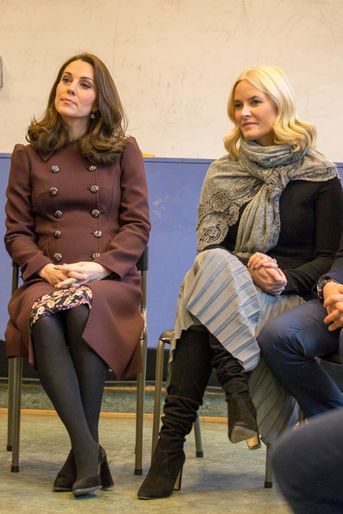 La duchesse de Cambridge et la princesse Mette-Marit de Norvège à Oslo, le 2 février 2018