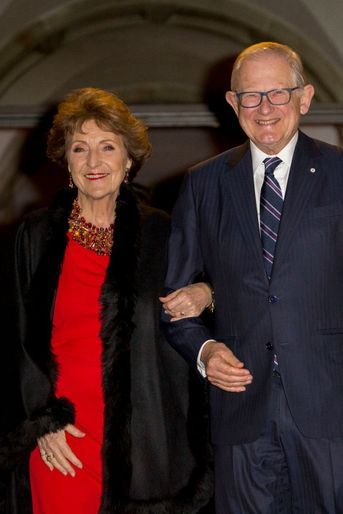 La princesse Margriet des Pays-Bas et son mari Pieter van Vollenhoven à Amsterdam, le 16 janvier 2018