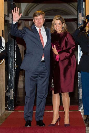 La reine Maxima et le roi Willem-Alexander des Pays-Bas à Amsterdam, le 16 janvier 2018