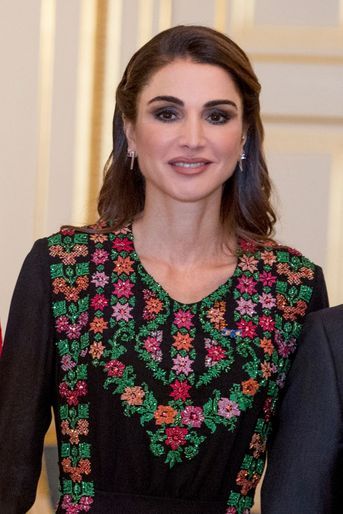 La reine Rania de Jordanie à La Haye, le 20 mars 2018