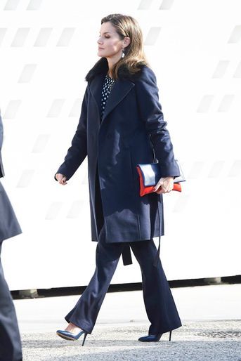 La reine Letizia d&#039;Espagne à Malaga, le 6 février 2018