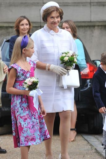 Macha Méril à son mariage religieux à Paris, le 18 septembre 2014.