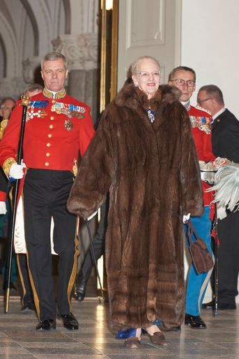 La reine Margrethe II de Danemark à Copenhague, le 3 janvier 2018