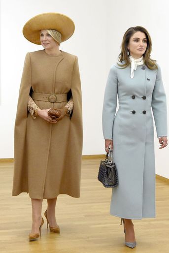 La reine Maxima des Pays-Bas et la reine Rania de Jordanie à La Haye, le 20 mars 2018