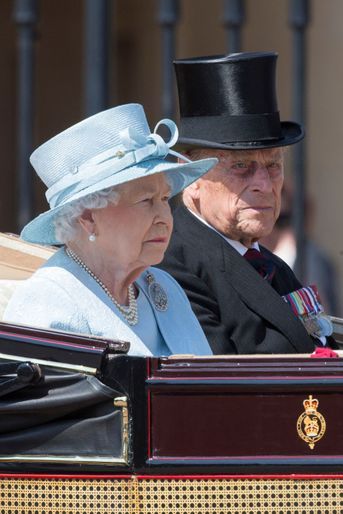 La reine Elizabeth II avec le prince Philip à Londres, le 17 juin 2017