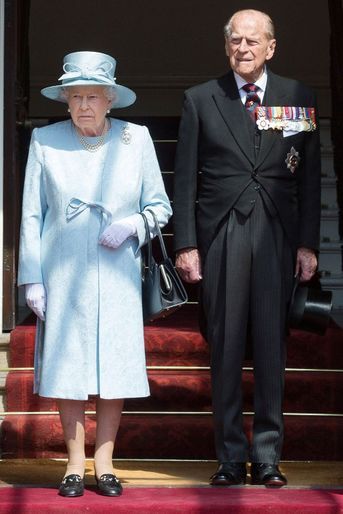 La reine Elizabeth II avec le prince Philip à Londres, le 17 juin 2017