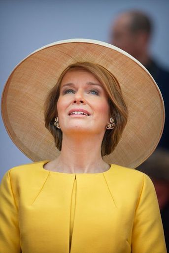 La reine Mathilde de Belgique à Waterloo, le 18 juin 2015