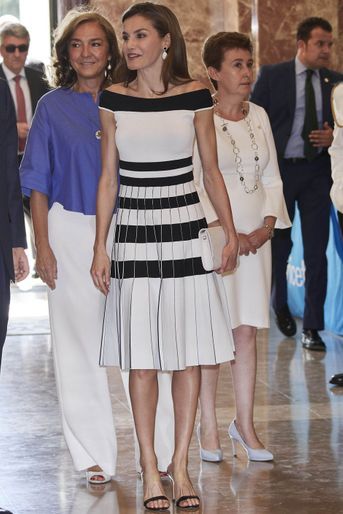 La reine Letizia d'Espagne à Madrid, le 13 juin 2017