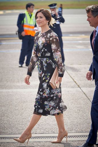 La princesse Mary et le prince Frederik de Danemark à l&#039;aéroport de Copenhague, le 15 juin 2017