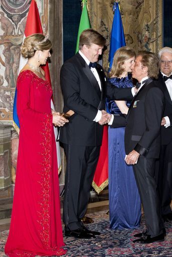 La reine Maxima et le roi Willem-Alexander des Pays-Bas avec Valentino à Rome, le 20 juin 2017