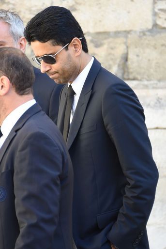 Nasser Al-Khelaïfi aux obsèques de Louis Nicollin à Montpellier, le 4 juillet 2017.