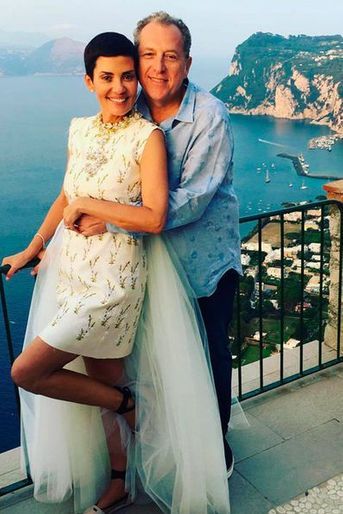 Cristina Cordula et Frédéric Cassin à Capri, le 6 juin 2017.