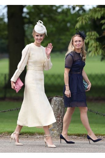 Donna Air (à droite), la compagne de James Middleton, arrive au mariage de Pippa Middleton, samedi 20 mai 