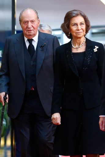 L&#039;ancien roi Juan Carlos et l&#039;ancienne reine Sofia d&#039;Espagne à Strasbourg, le 1er juillet 2017