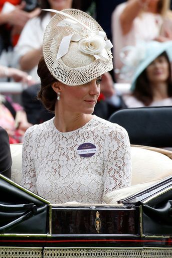 La duchesse de Cambridge, née Kate Middleton, au Royal Ascot le 15 juin 2016