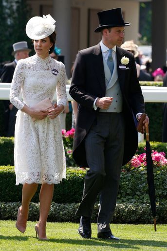 La duchesse de Cambridge, née Kate Middleton, en Alexander McQueen au Royal Ascot le 20 juin 2017