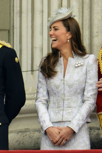 La duchesse Catherine de Cambridge à la cérémonie Trooping the Colour à Londres le 14 juin 2014