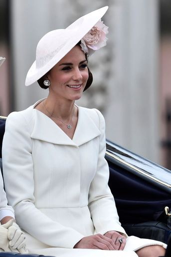 La duchesse Catherine de Cambridge à la cérémonie Trooping the Colour à Londres le 11 juin 2016