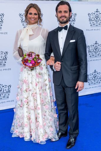 La princesse Madeleine et le prince Carl Philip de Suède à Stockholm, le 15 juin 2017