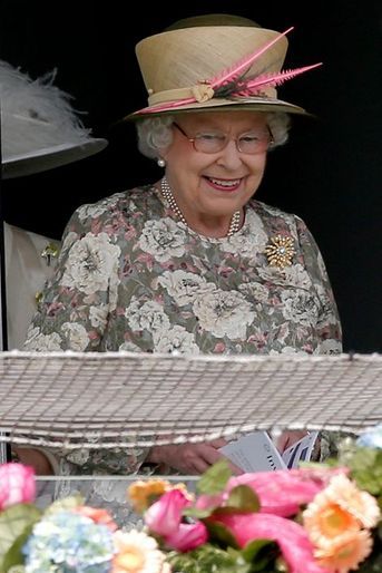 La reine Elizabeth II au Derby d&#039;Epsom, le 6 juin 2015