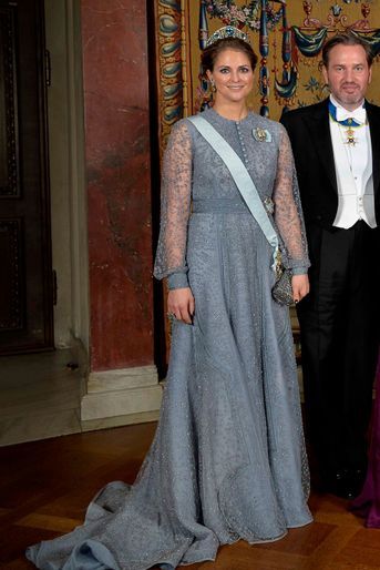 La princesse Madeleine de Suède dans une robe Fadi El Khoury le 10 décembre 2015