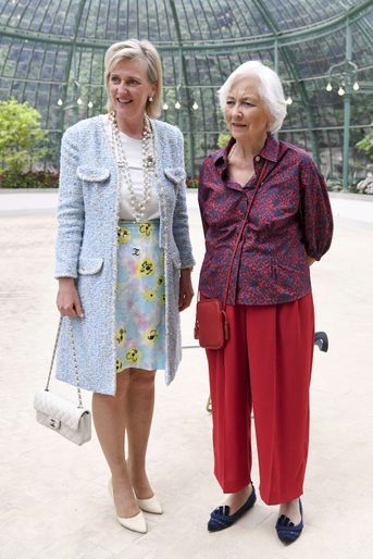 La princesse Astrid de Belgique et sa mère l'ex-reine des Belges Paola à Bruxelles, le 31 mai 2017